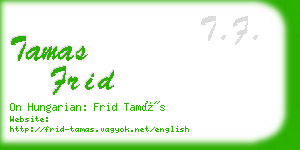 tamas frid business card